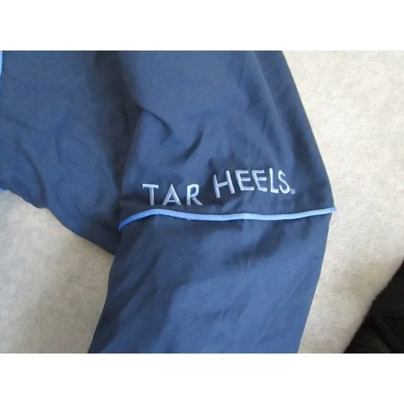 VTG UNC Tar Heels Windbreaker Mens XXL Navy Blue Nike Center Swoosh Pullover - Picture 4 of 11